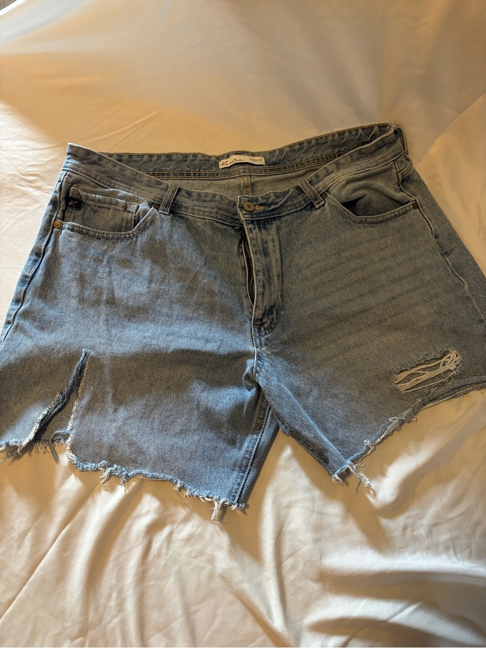 KanCan Light Blue Distressed Denim Cutoff Shorts